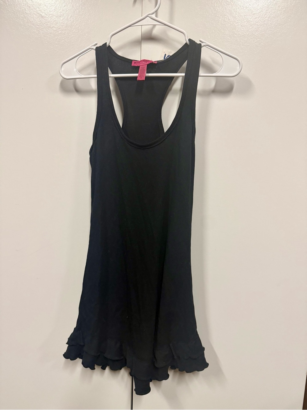 Betsey Johnson Black Racerback Tank dress - swimsuit coverup, pajamas